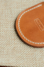 Load image into Gallery viewer, Coin Slip - Natural Horween Shell Cordovan, Ultraviolet Horween Shell Cordovan & Cream Thread.