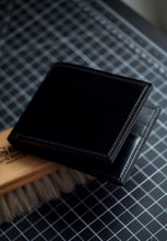Load image into Gallery viewer, Eight Pocket Traditional Bifold - Black Japanese Shell Cordovan, Black Italian Vegtan & Black Chèvre