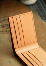 Load image into Gallery viewer, Eight Pocket Traditional Bifold - Horween Middleborough Shell Cordovan & Natural Italian Vegtan