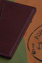 Load image into Gallery viewer, Three Pocket Minimalist - Violet Italian Vegtan & Violet Thread