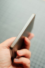 Load image into Gallery viewer, Three Pocket Minimalist - Grey Italian Vegtan & Natural Thread