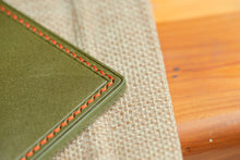 Load image into Gallery viewer, Five Pocket Cardcase - Olive Italian Vegtan & En Fuego Thread