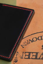Load image into Gallery viewer, Three Pocket Minimalist - Black Shell Cordovan & Red Thread