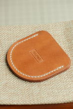 Load image into Gallery viewer, Coin Slip - Natural Horween Shell Cordovan, Ultraviolet Horween Shell Cordovan & Cream Thread.