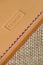 Load image into Gallery viewer, Three Pocket Minimalist - Natural Italian Vegtan & Purple Thread