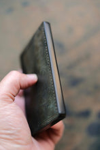 Load image into Gallery viewer, Three Pocket Minimalist - Black Shell Cordovan with Reversed Black Shell Cordovan Accent Pocket