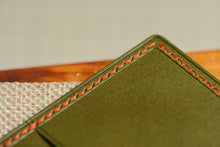 Load image into Gallery viewer, Five Pocket Cardcase - Olive Italian Vegtan & En Fuego Thread