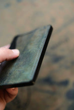 Load image into Gallery viewer, Three Pocket Minimalist - Black Shell Cordovan with Reversed Black Shell Cordovan Accent Pocket