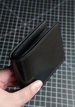 Load image into Gallery viewer, Eight Pocket Traditional Bifold - Black Japanese Shell Cordovan, Black Italian Vegtan & Black Chèvre