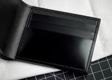 Load image into Gallery viewer, Eight Pocket Traditional Bifold - Black Japanese Shell Cordovan, Black Italian Vegtan & Black Chèvre