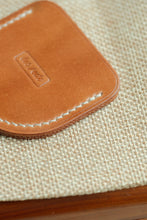 Load image into Gallery viewer, Coin Slip - Natural Horween Shell Cordovan, Ultraviolet Horween Shell Cordovan & Cream Thread.