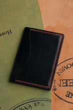 Load image into Gallery viewer, Three Pocket Minimalist - Black Shell Cordovan & Red Thread
