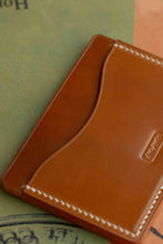 Load image into Gallery viewer, Three Pocket Minimalist - Bourbon, Reversed Middleborough Shell Cordovan & Cream Thread