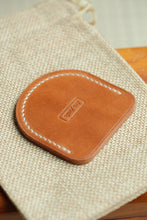 Load image into Gallery viewer, Coin Slip - Natural Horween Shell Cordovan, Ultraviolet Horween Shell Cordovan & Cream Thread.