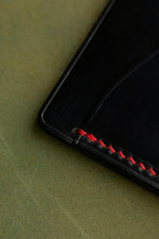 Load image into Gallery viewer, Three Pocket Minimalist - Black Shell Cordovan & Red Thread
