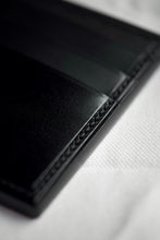 Load image into Gallery viewer, Eight Pocket Traditional Bifold - Black Japanese Shell Cordovan, Black Italian Vegtan & Black Chèvre