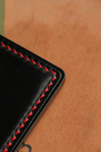 Load image into Gallery viewer, Three Pocket Minimalist - Black Shell Cordovan & Red Thread