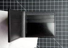 Load image into Gallery viewer, Eight Pocket Traditional Bifold - Black Japanese Shell Cordovan, Black Italian Vegtan & Black Chèvre