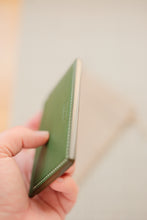 Load image into Gallery viewer, Three Pocket Minimalist - Olive Minerva Leather