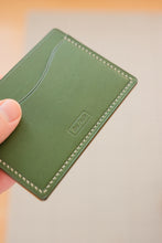 Load image into Gallery viewer, Three Pocket Minimalist - Olive Minerva Leather