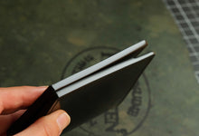 Load image into Gallery viewer, Compact Bifold - Dark Cognac Horween Shell Cordovan & Chocolate Italian Vegtan