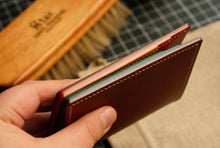 Load image into Gallery viewer, Six Pocket Vertical Bifold - Chestnut and Rainbow Italian Vegtan