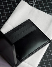 Load image into Gallery viewer, Eight Pocket Traditional Bifold - Black Japanese Shell Cordovan, Black Italian Vegtan &amp; Black Chèvre
