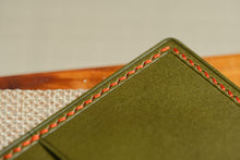 Load image into Gallery viewer, Five Pocket Cardcase - Olive Italian Vegtan &amp; En Fuego Thread
