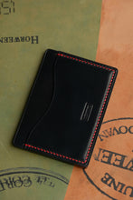 Load image into Gallery viewer, Three Pocket Minimalist - Black Shell Cordovan &amp; Red Thread
