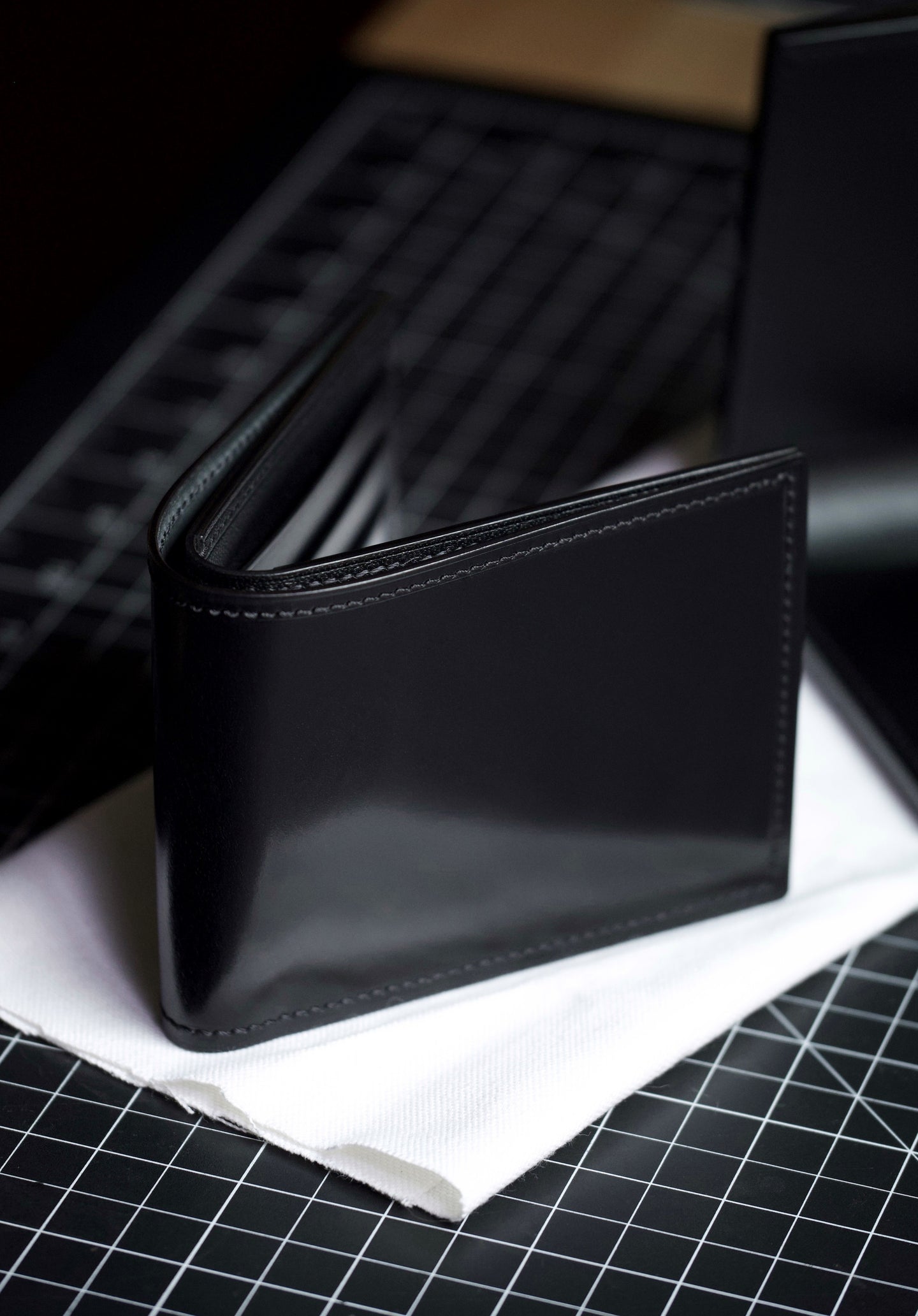Eight Pocket Traditional Bifold - Black Japanese Shell Cordovan