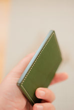Load image into Gallery viewer, Three Pocket Minimalist - Olive Minerva Leather
