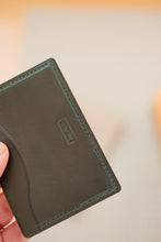 Load image into Gallery viewer, Three Pocket Minimalist - Green Black Wax Burro
