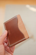 Load image into Gallery viewer, Three Pocket Minimalist - Garnet, Reversed Bourbon, Reversed Black and Bourbon Horween Shell Cordovan
