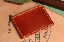 Load image into Gallery viewer, Five Pocket Cardcase - Horween Color #2 and Amaretto Shell Cordovan, Brass Thread.

